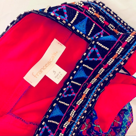 Francesca’s summer Pink Maxi Dress, V Neckline S - Picture 5 of 12